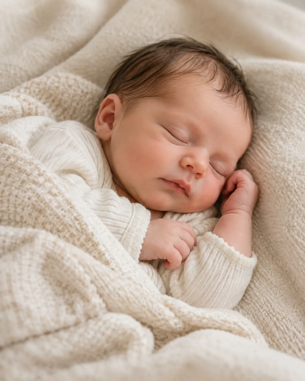 Newborn em paleta bege e creme