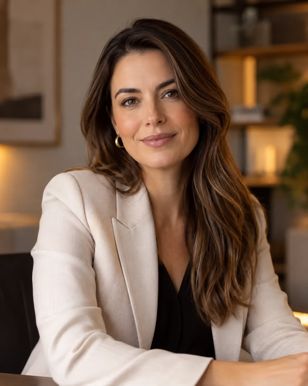 Retrato de empreendedora em escritório
