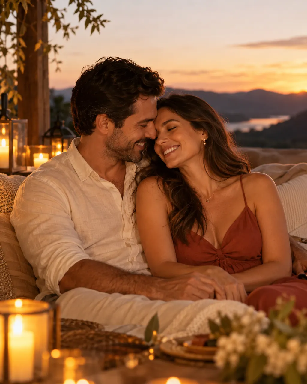 Casal em ensaio editorial clássico